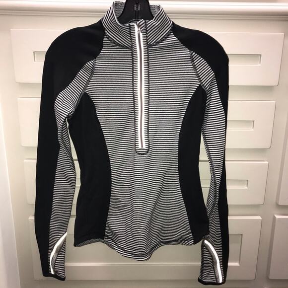 Lululemon Run: U-Turn Pullover Check Pique Black 4 - Picture 5 of 8